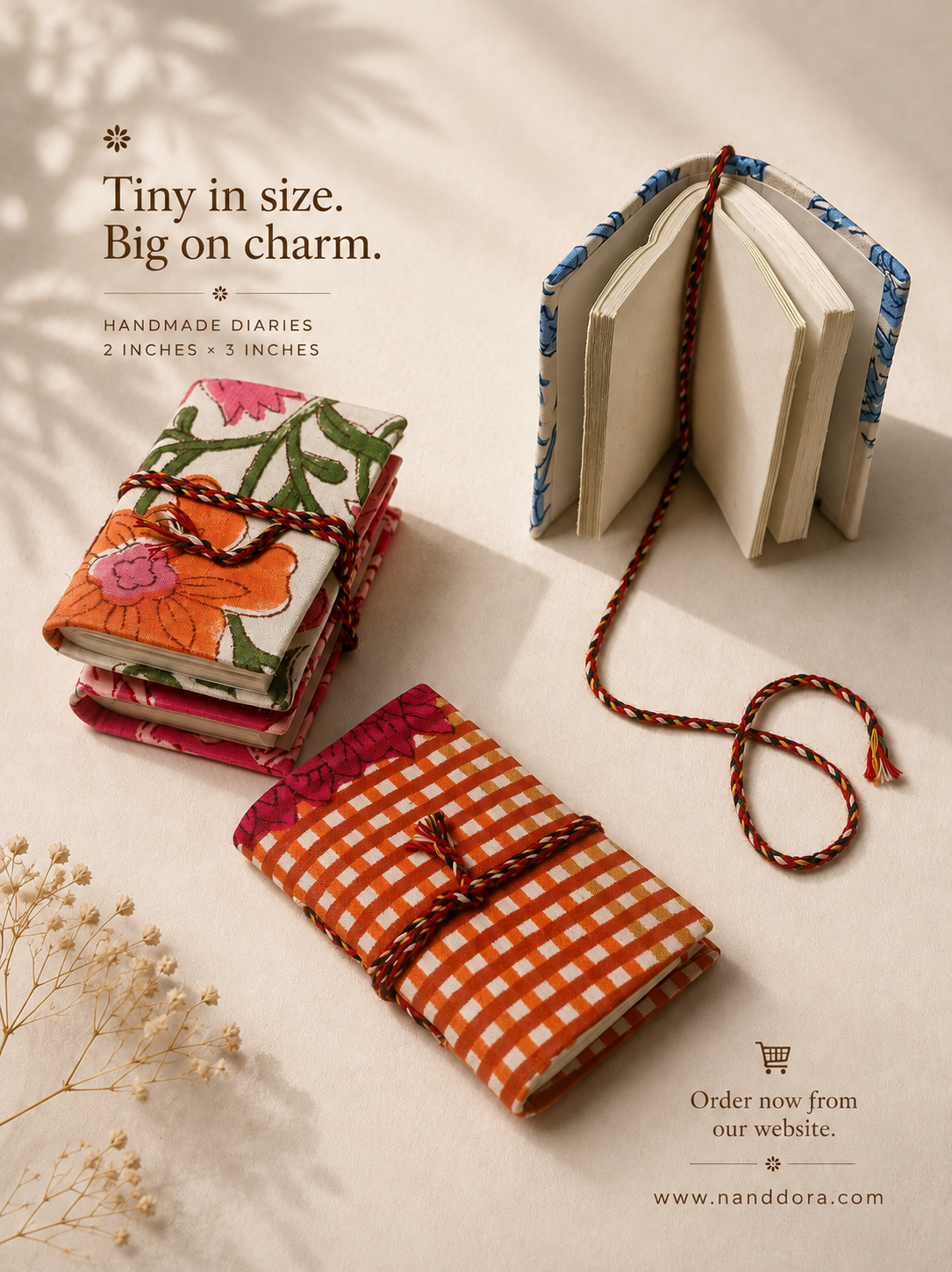 Pocket sized Diary- Set of 3