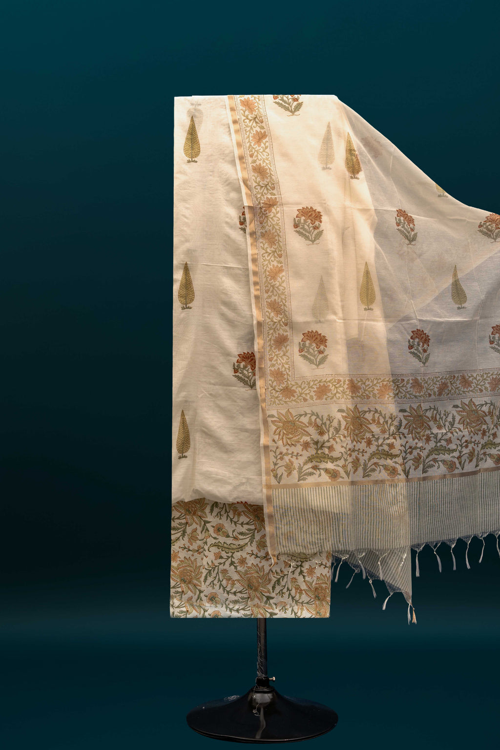 SITARA – Chanderi & Handblock Suit Set