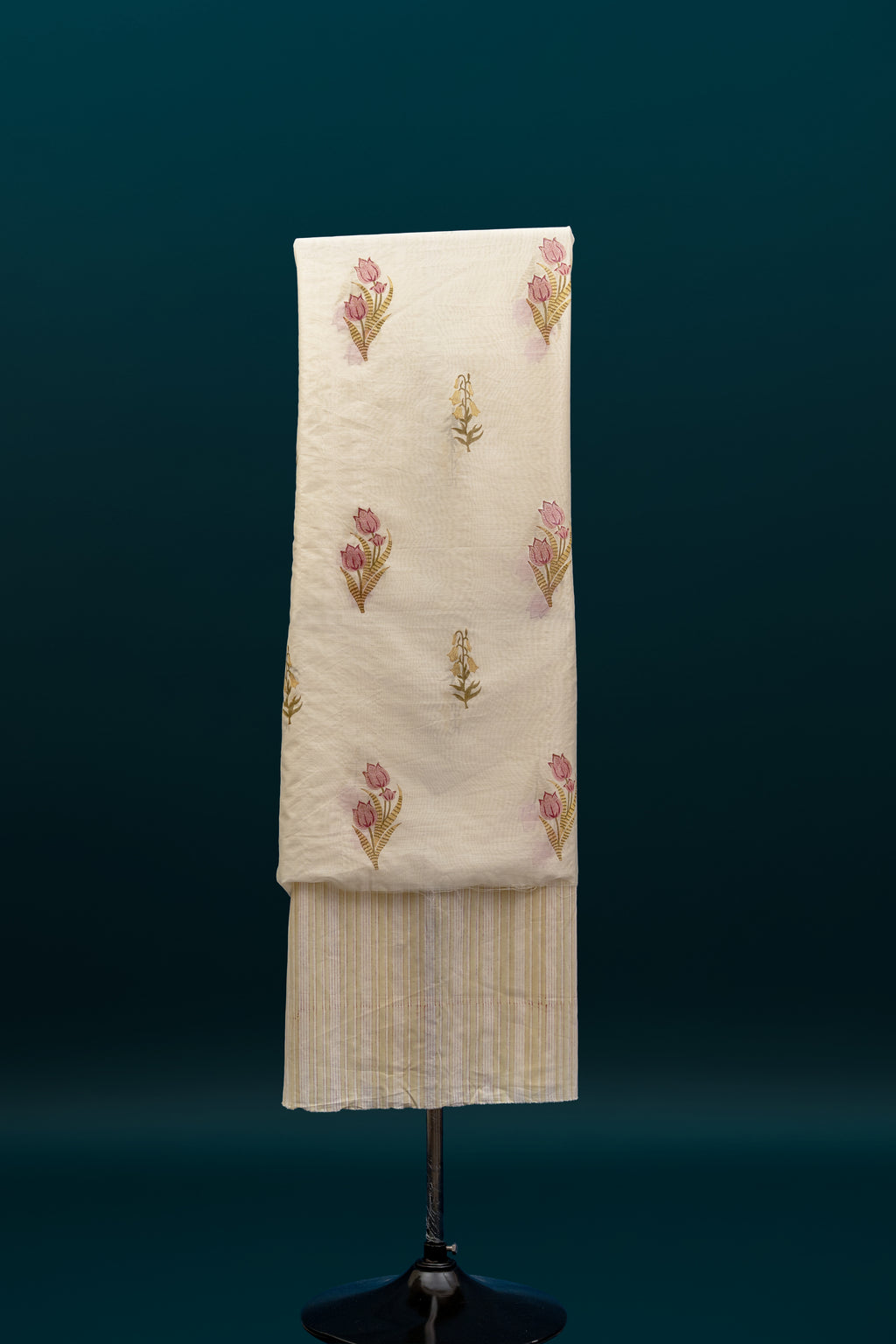 SAANJH SUTRA – Chanderi & Handblock Suit Set