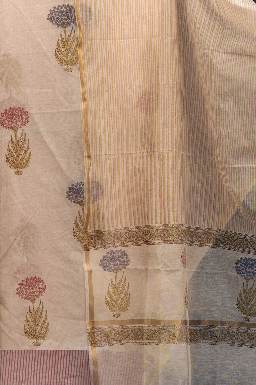 GULNAAR GLOW – Chanderi & Handblock Suit Set