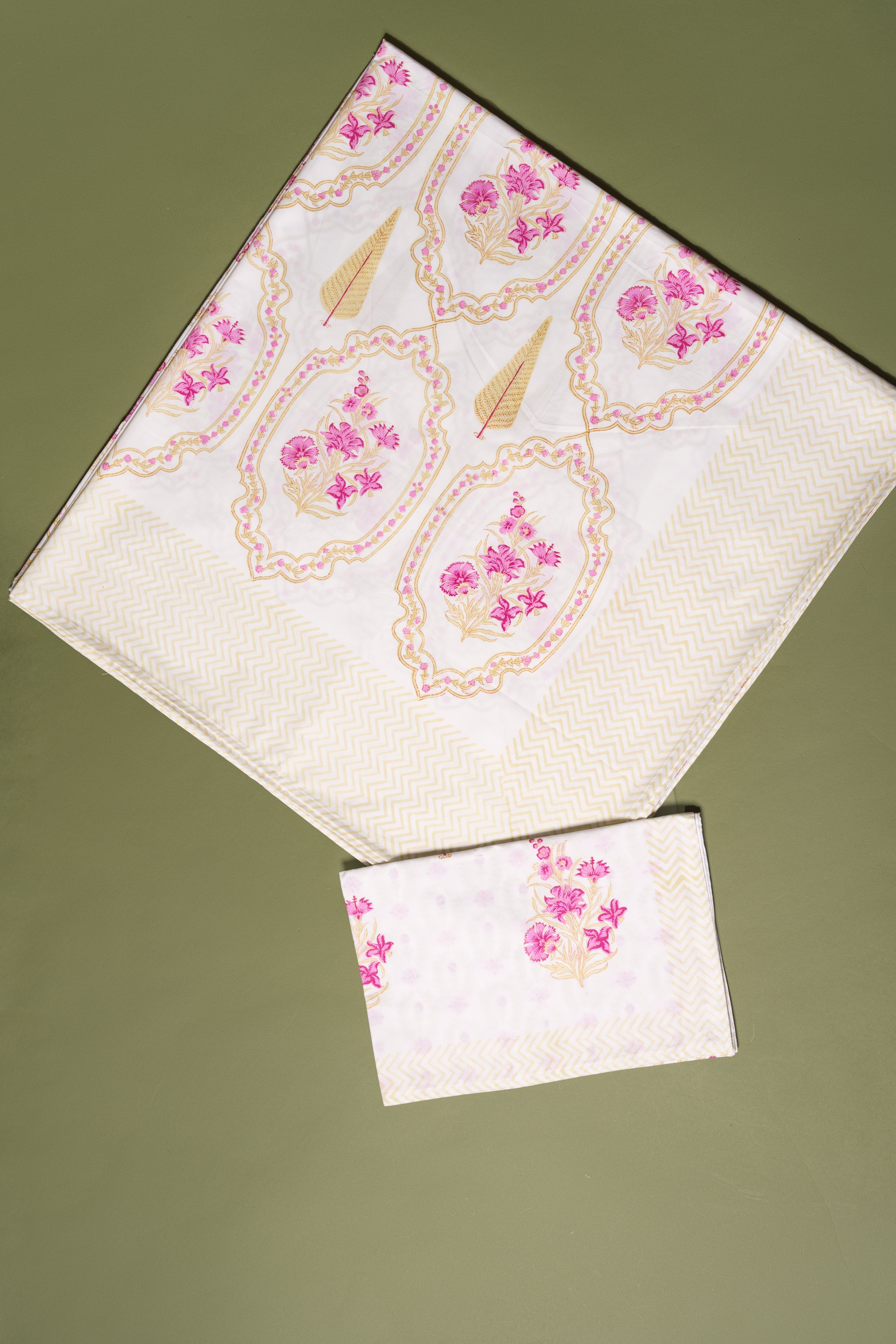 COTTON HANDBLOCK BEDSHEET