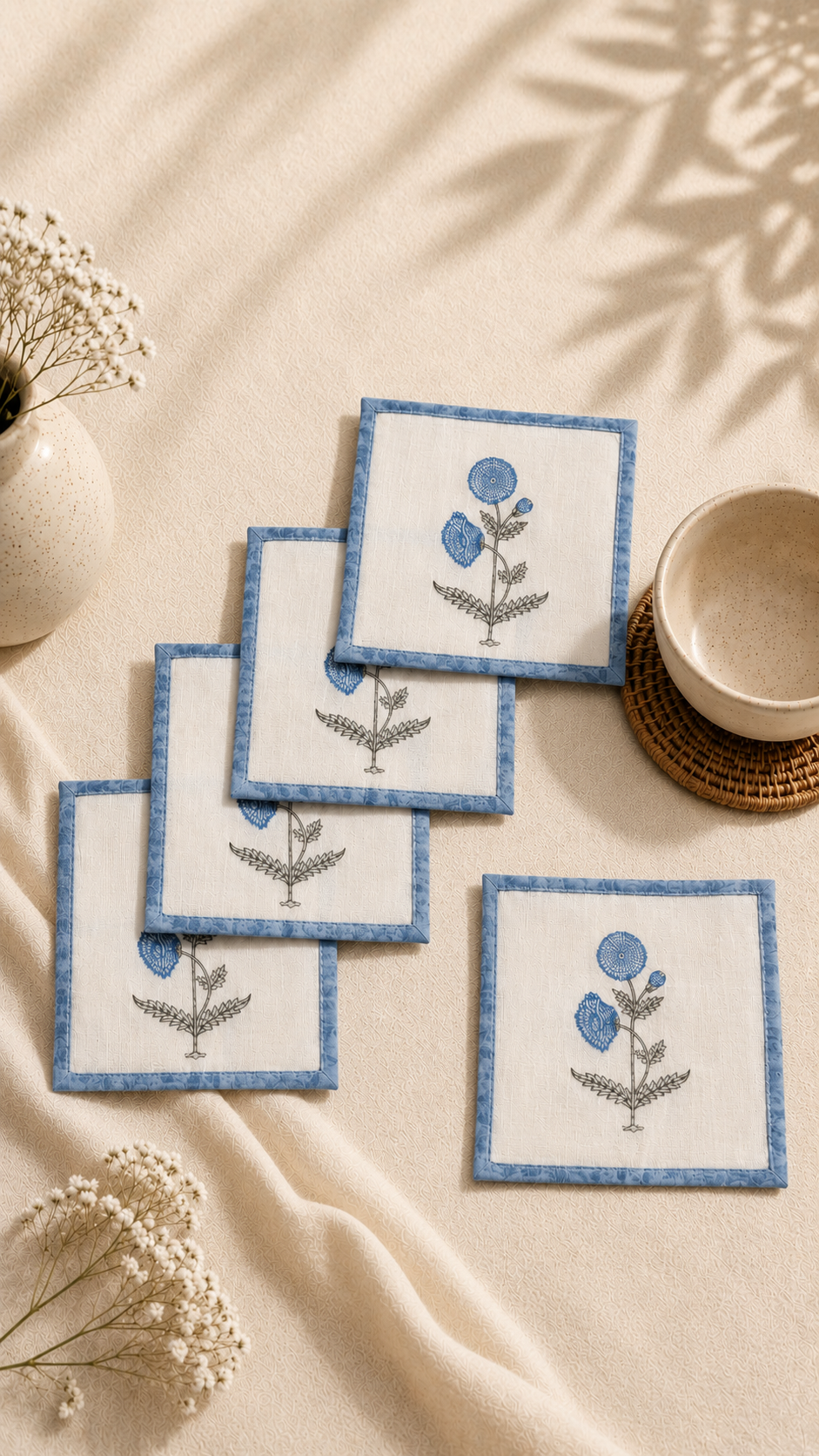 Blue Mughal Signature Cocktail Coasters