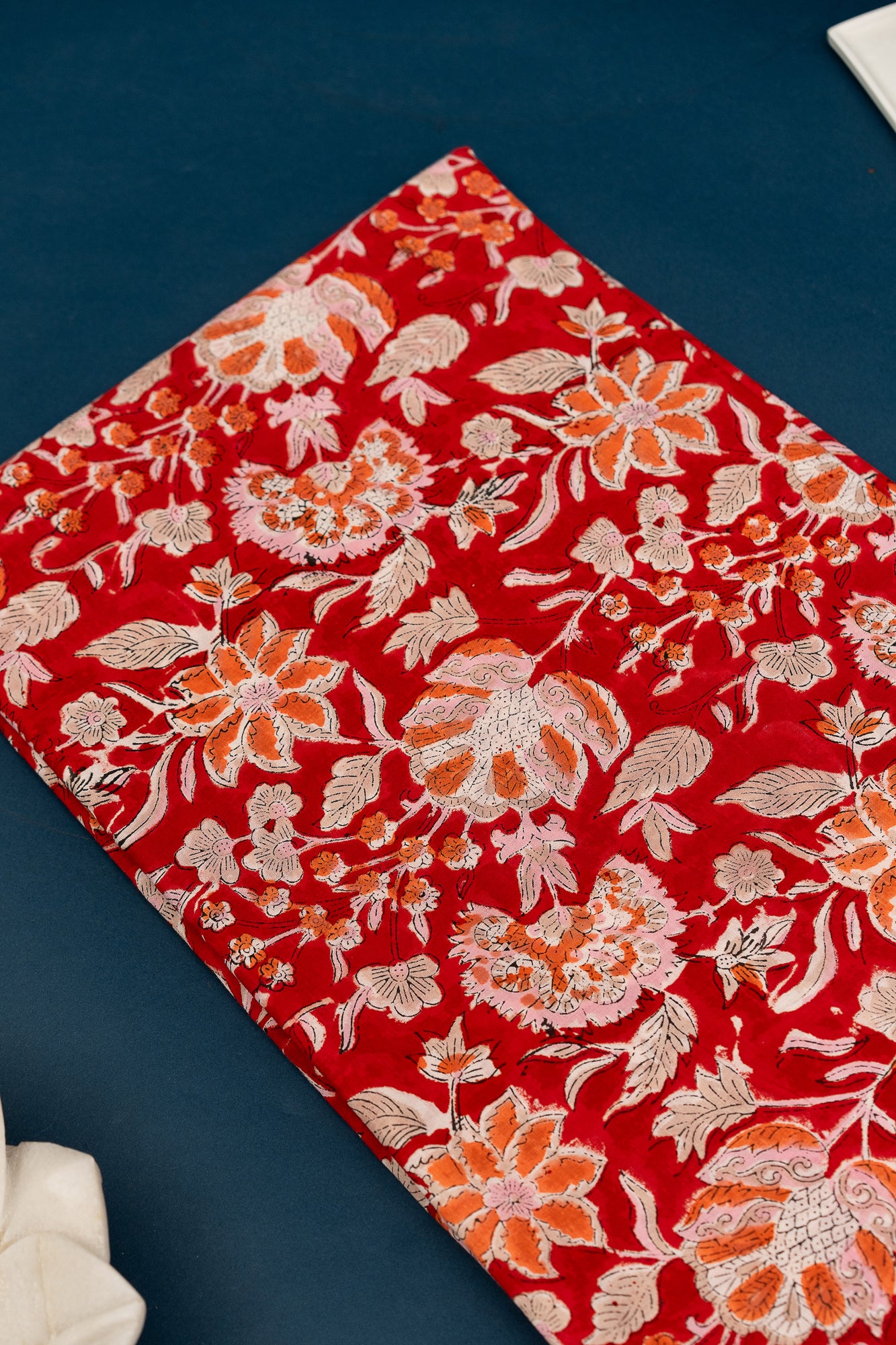 𝗥𝗨𝗕𝗬 𝗥𝗔𝗗𝗜𝗔𝗡𝗖𝗘 - Unstitched Cotton 60×60 Suit Set with Kota Doria Dupatta (3 Piece Fabric)