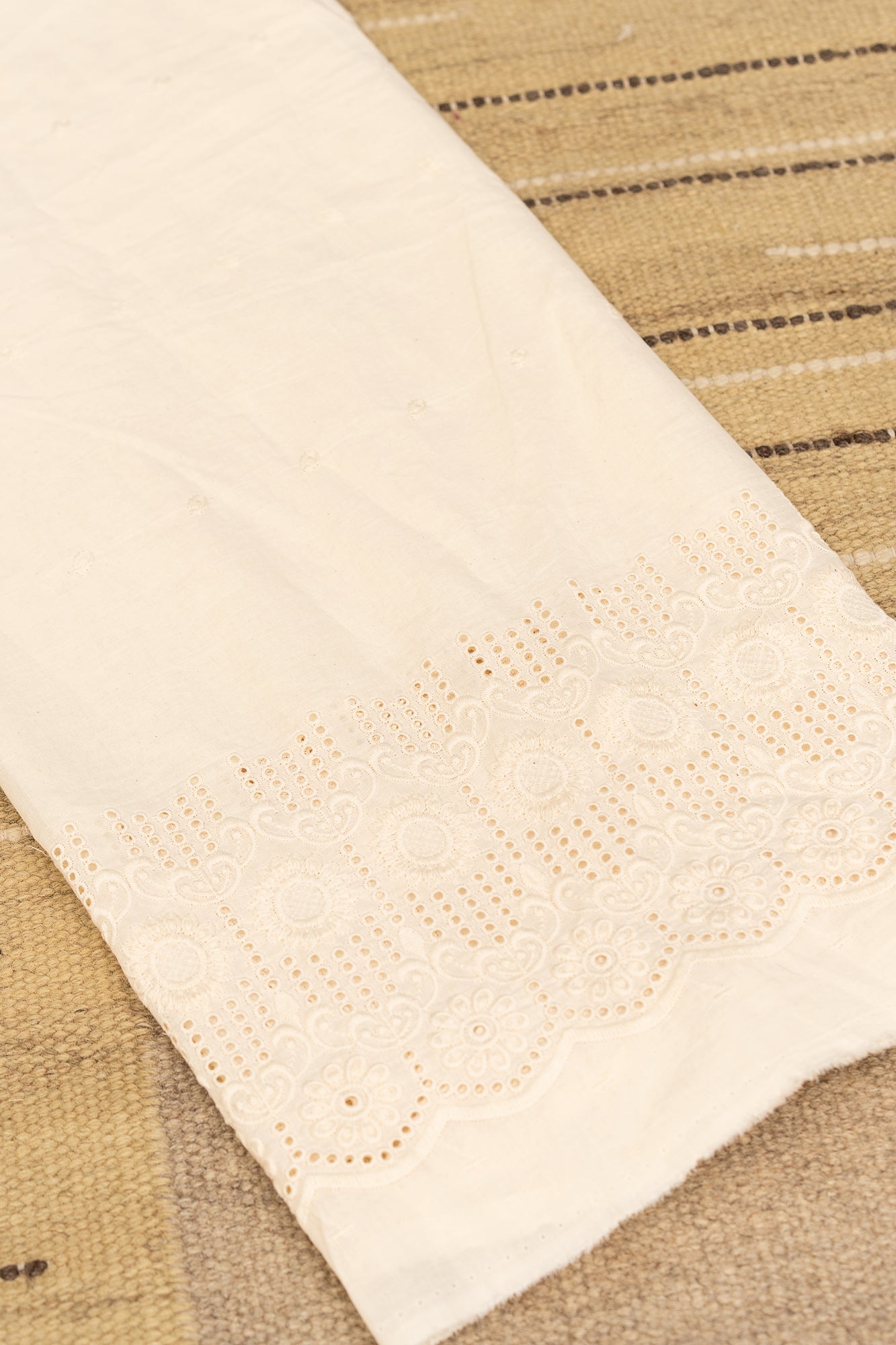 BANDHANI BLOOM-Unstitched Cotton 60×60 Suit Set with Dupatta (3 Piece Fabric)