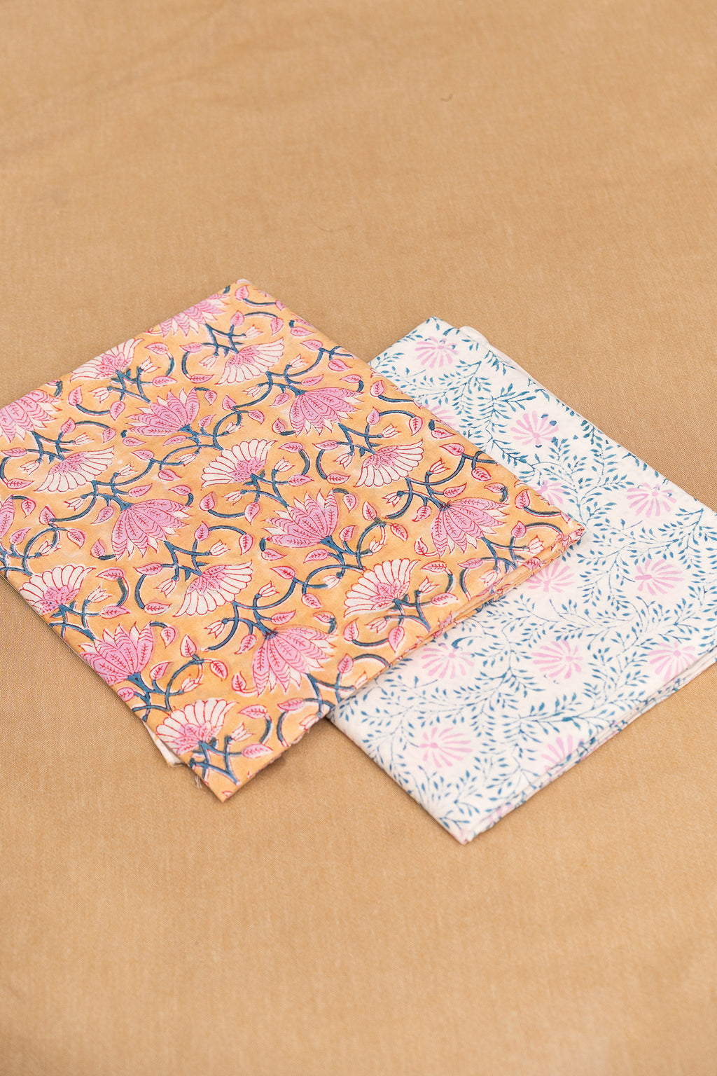 𝗟𝗢𝗧𝗨𝗦 𝗪𝗛𝗜𝗦𝗣𝗘𝗥𝗦 - Unstitched Cotton 60×60 Suit Set with Kota Doria Dupatta (3 Piece Fabric)