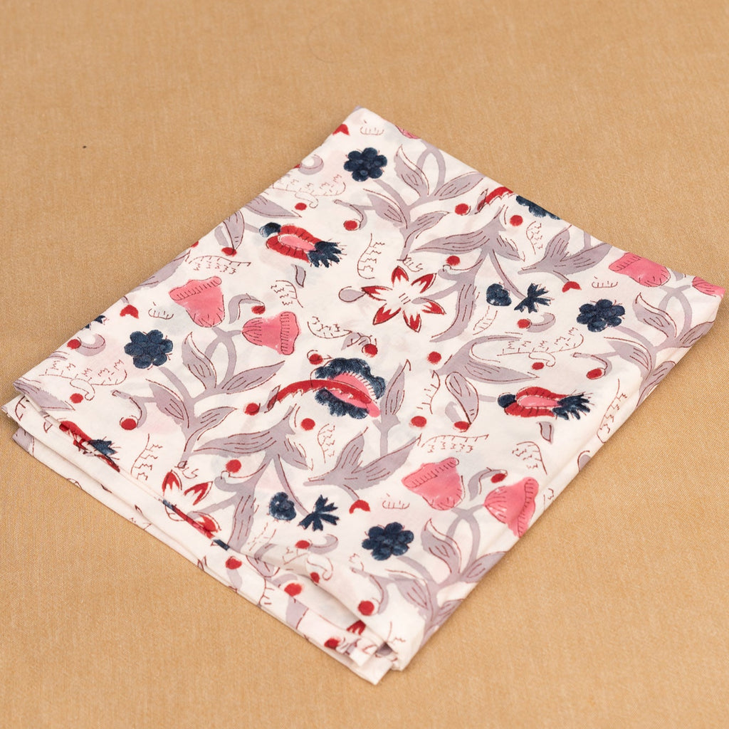 𝗥𝗢𝗦𝗛𝗡𝗜 𝗥𝗔𝗗𝗜𝗔𝗡𝗖𝗘 - Unstitched Cotton 60×60 Suit Set with Kota Doria Dupatta (3 Piece Fabric)