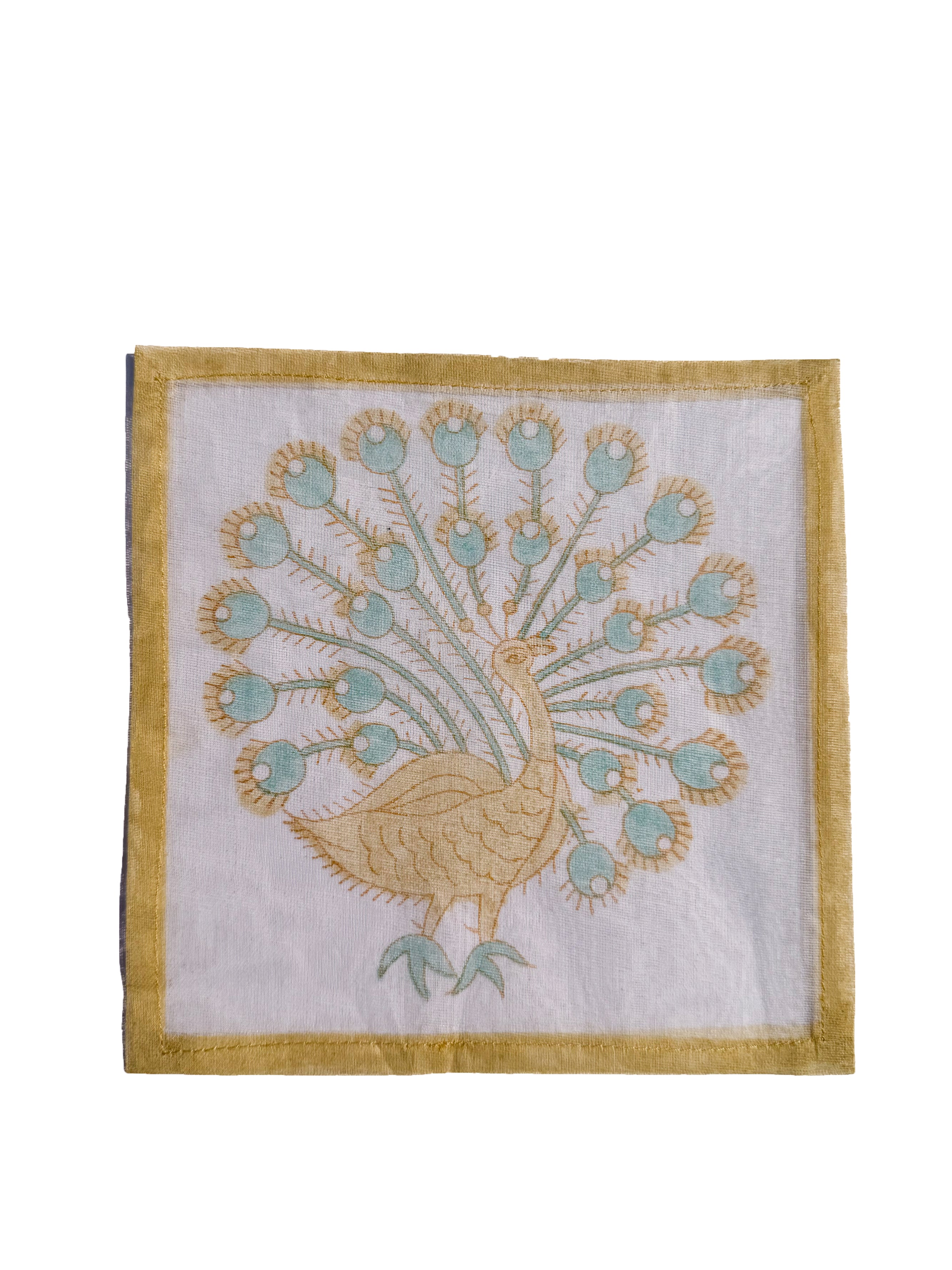 Peacock Mughal Signature Cocktail Coasters