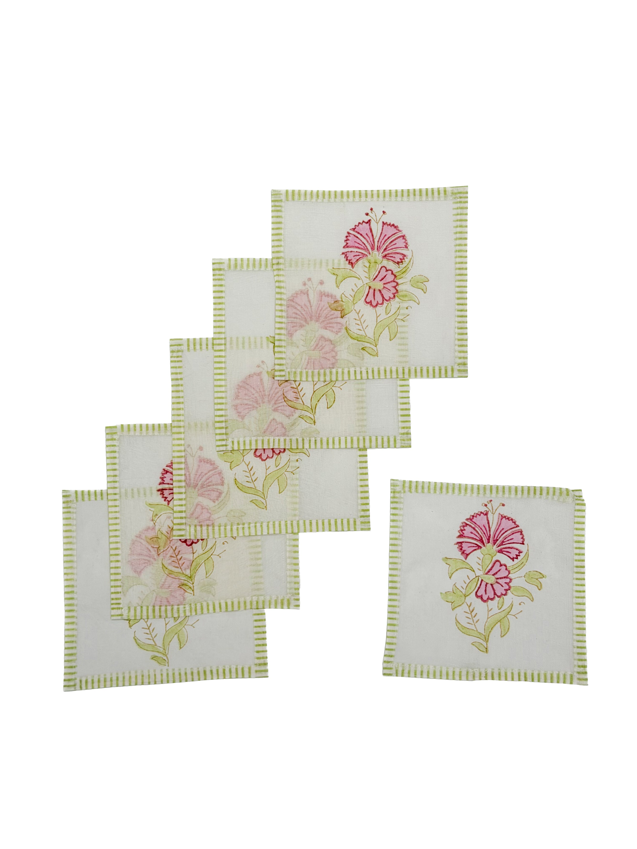 Pink  Mughal Signature Cocktail Coasters